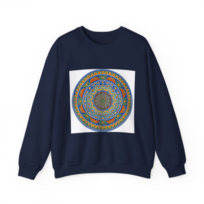 Mandala Circle Crewneck Sweatshirt — Boho Spiritual Graphic Pullover
