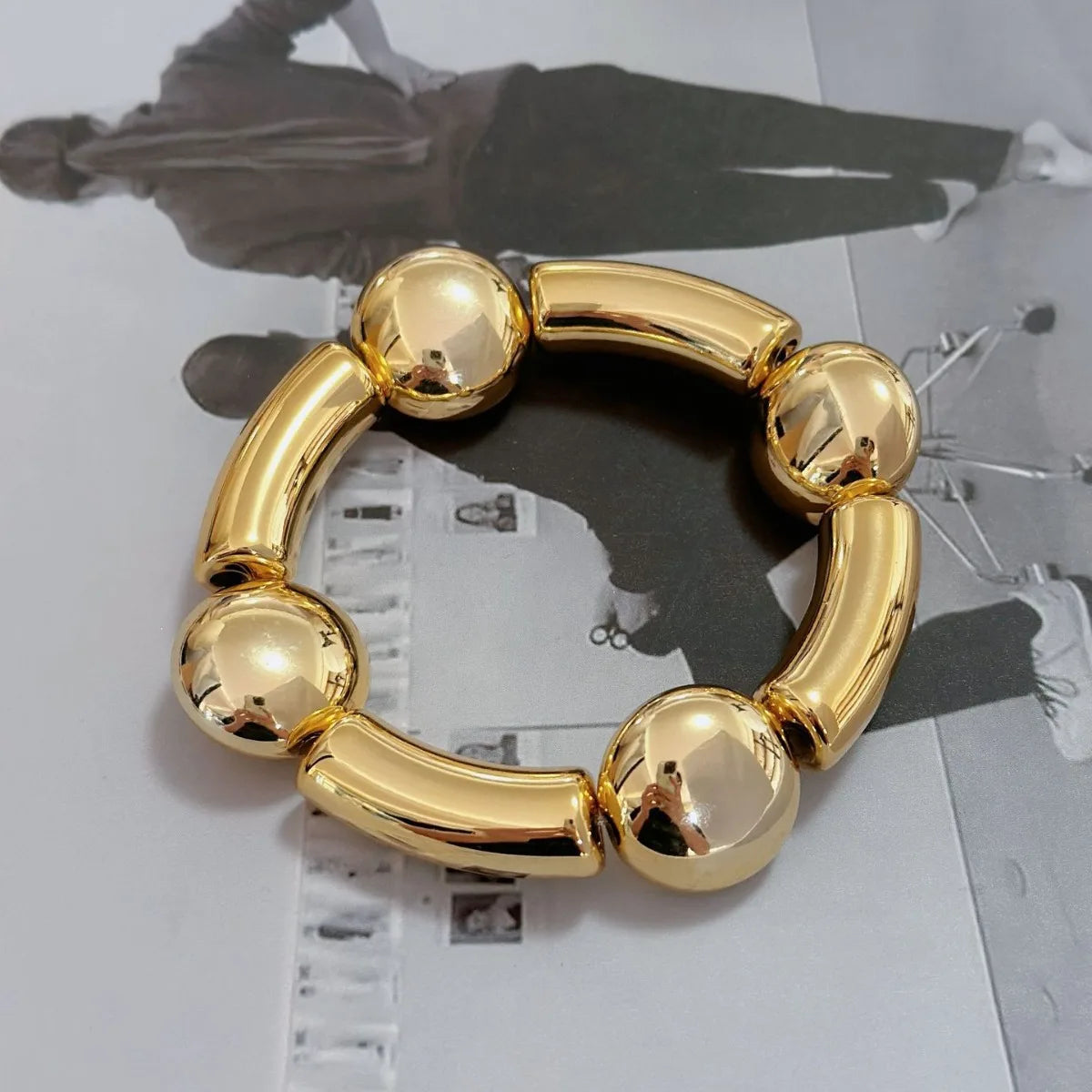 Water droplet balloon heart-shaped metal elastic bracelet