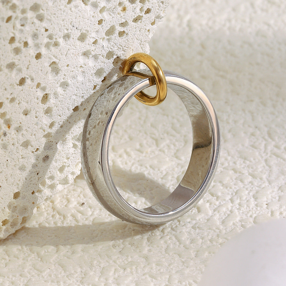 Bague Ouverte Acier Inoxydable Plaqué Or 18K Femme | Boutique84