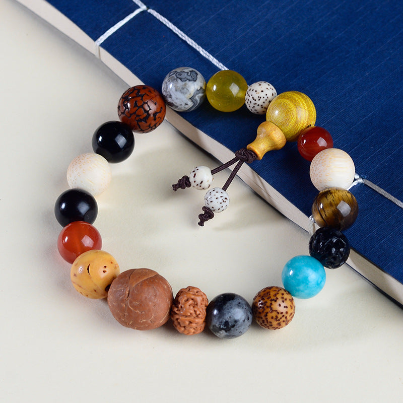 Bracelet Bodhi Multicolore 18 Graines Prière | Boutique84