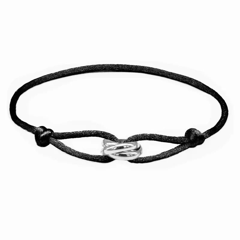 Stainless Steel Three-Color Classic Eternal Ring Bracelet  Simple High-Grade Classic Style