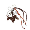 Sausage Dog Car Keychain Bag Pendant Handmade Weaving Pendant
