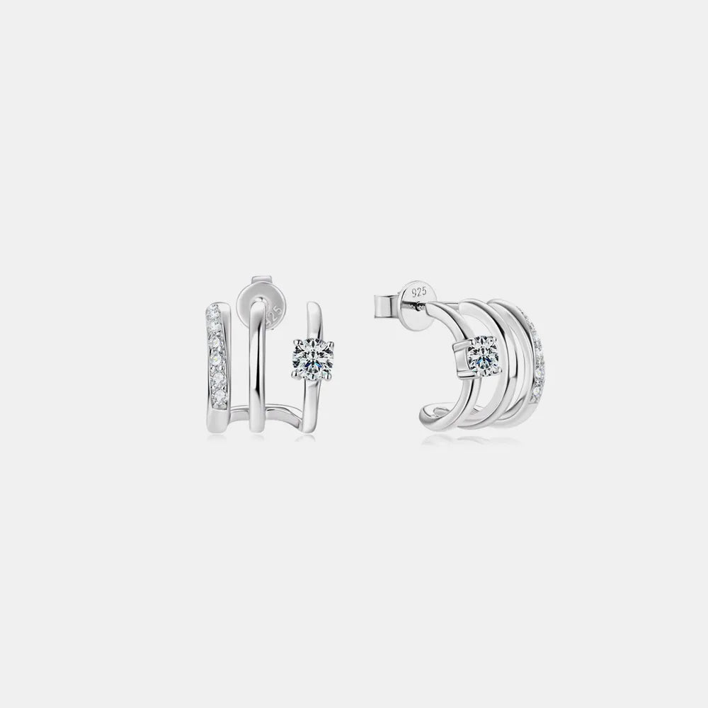 Boucles d'Oreilles Moissanite Argent 925 Certifiées | Boutique84