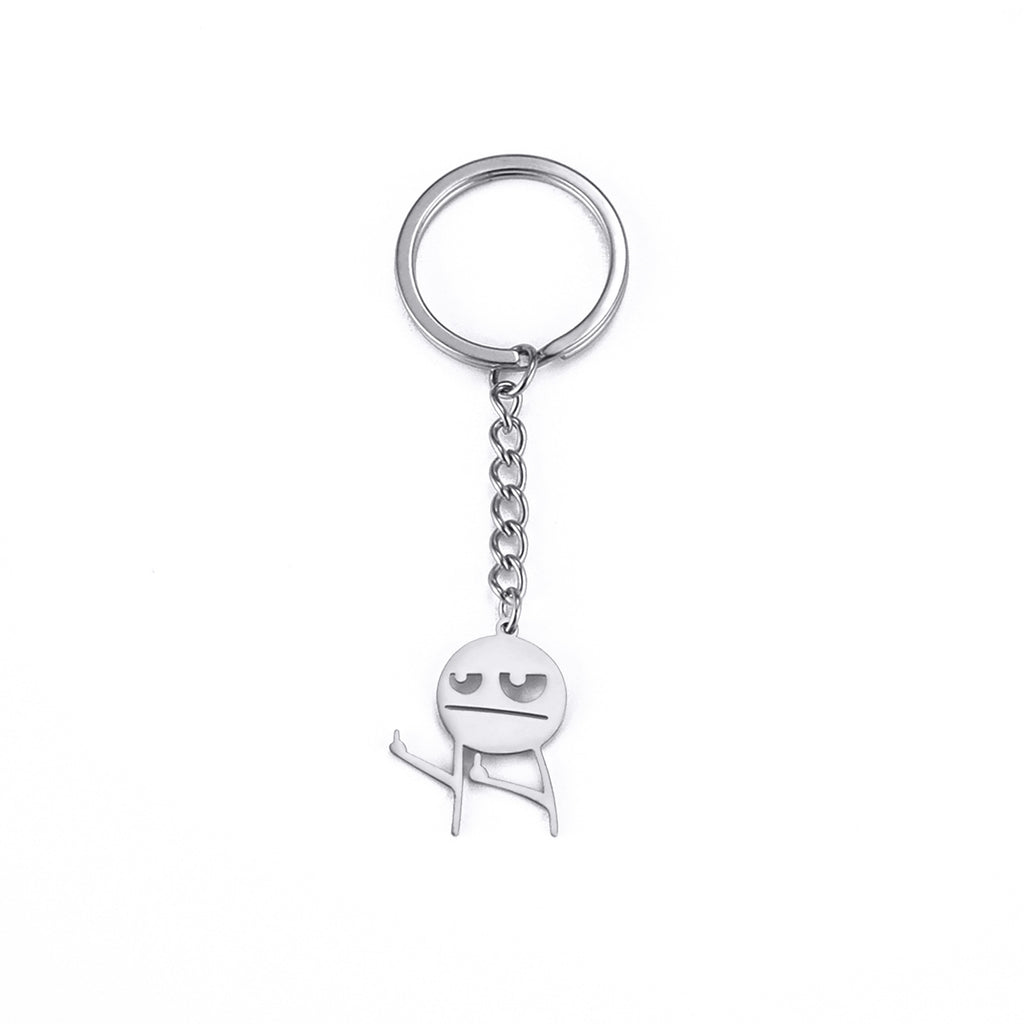 Pendant keychain stainless steel schoolbag keychain car key