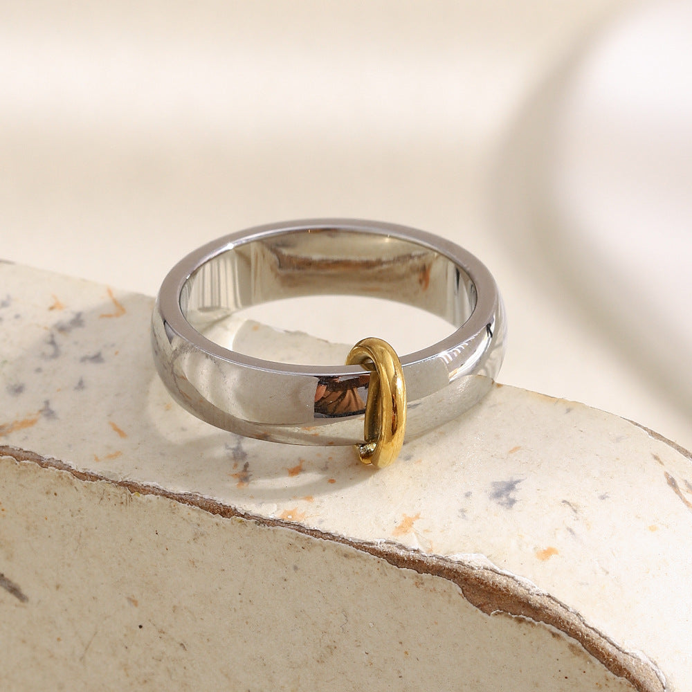 Bague Ouverte Acier Inoxydable Plaqué Or 18K Femme | Boutique84