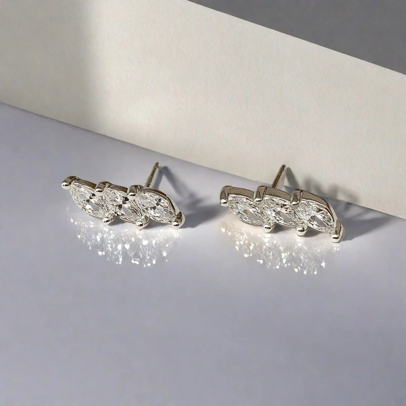 Boucles d'Oreilles Zircon Doré Minimaliste | Boutique84