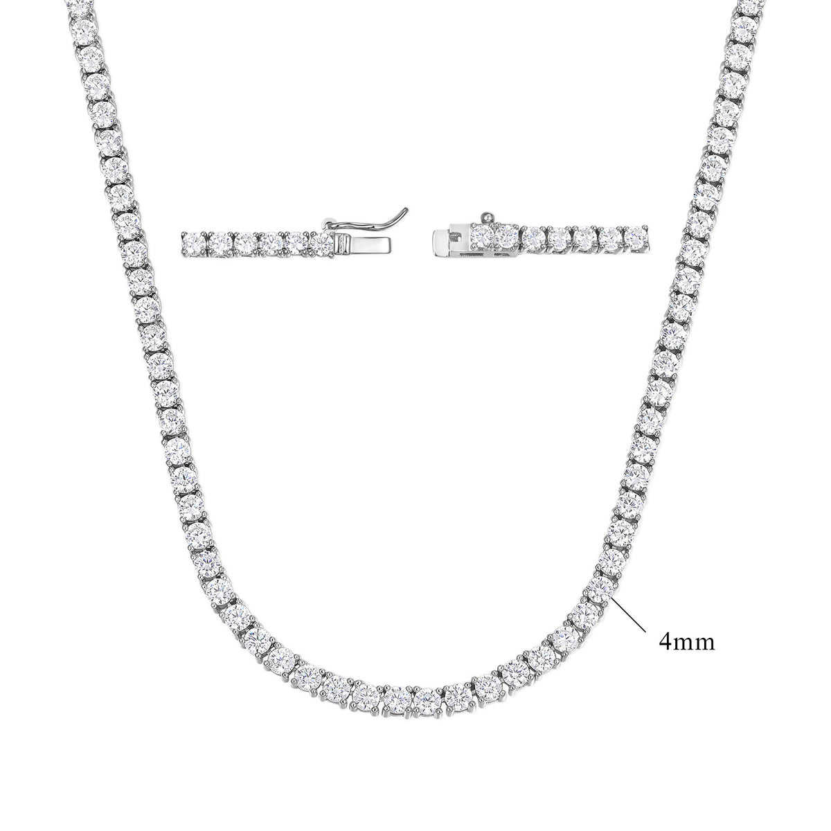 Chaîne Tennis Zircon Plaquée Or 18K 4mm | Boutique84