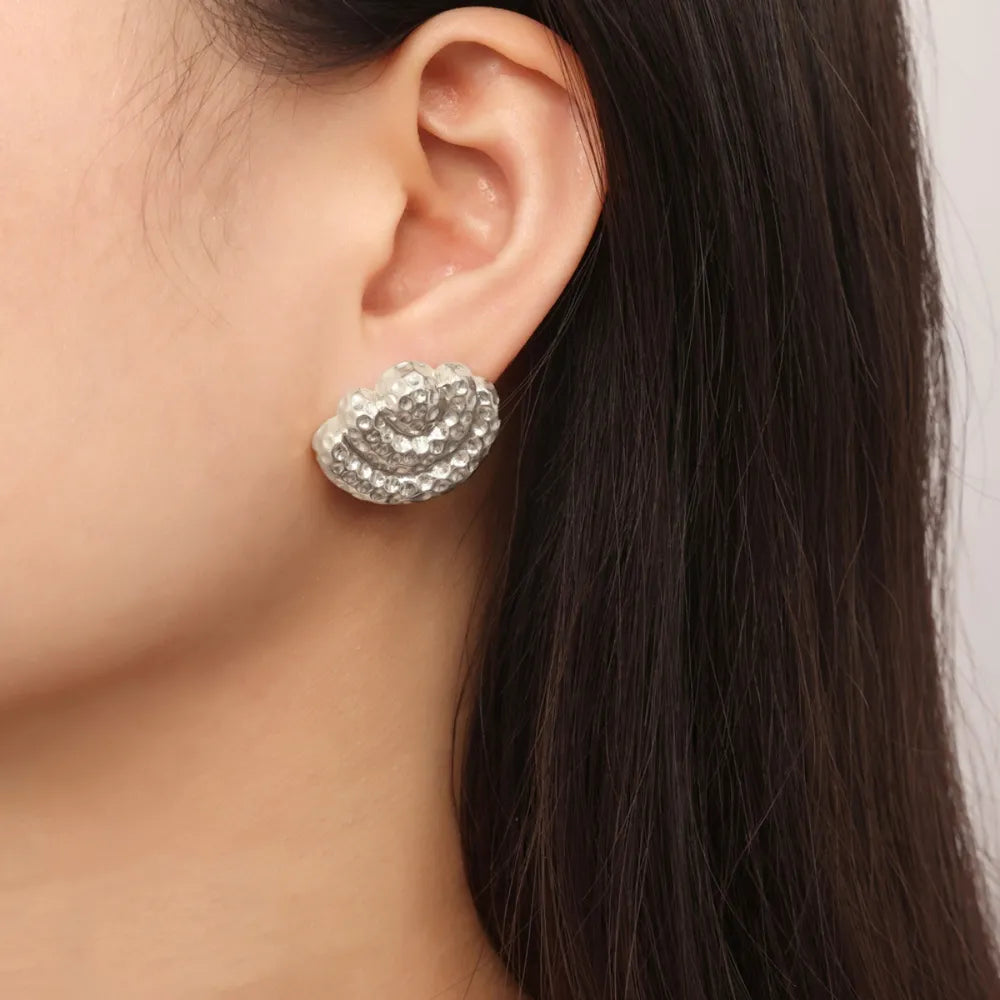 Boucles d'Oreilles Géométriques Acier Titane Minimalistes | Boutique84