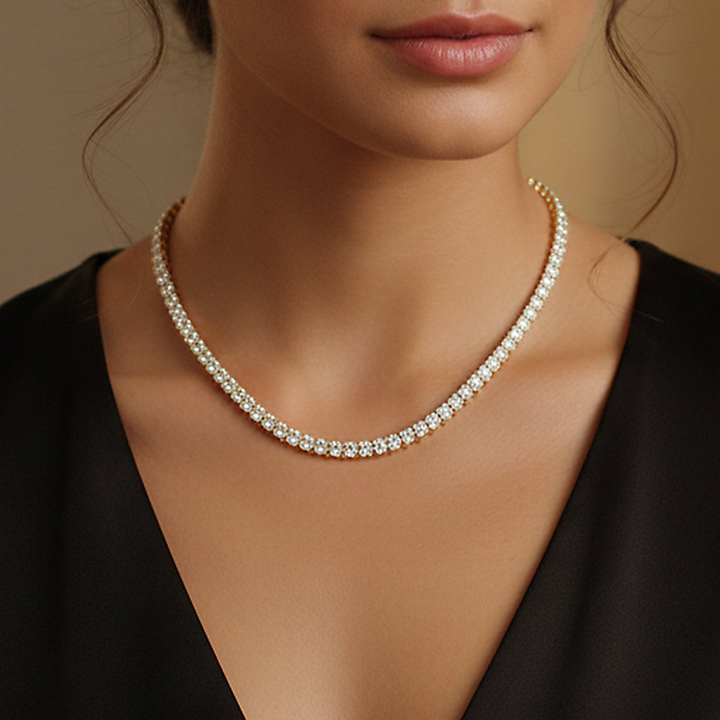 Chaîne Tennis Zircon Plaquée Or 18K 4mm | Boutique84