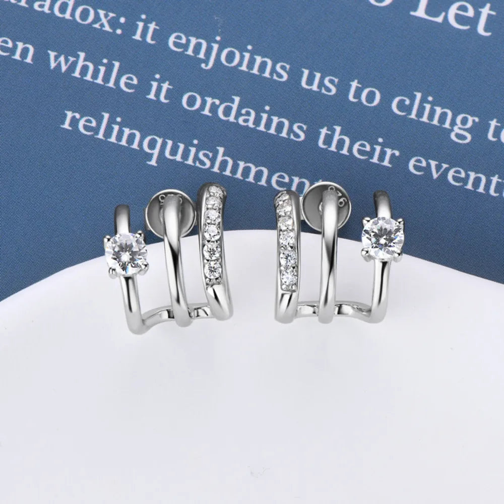 Boucles d'Oreilles Moissanite Argent 925 Certifiées | Boutique84