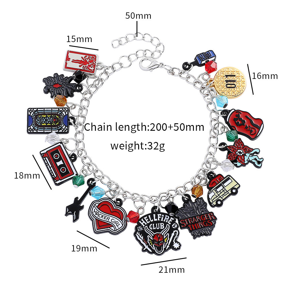 Cartoon Anime Pirate Wang An Rabbit Doll Bracelet Stitch Groot Pendant Bracelet