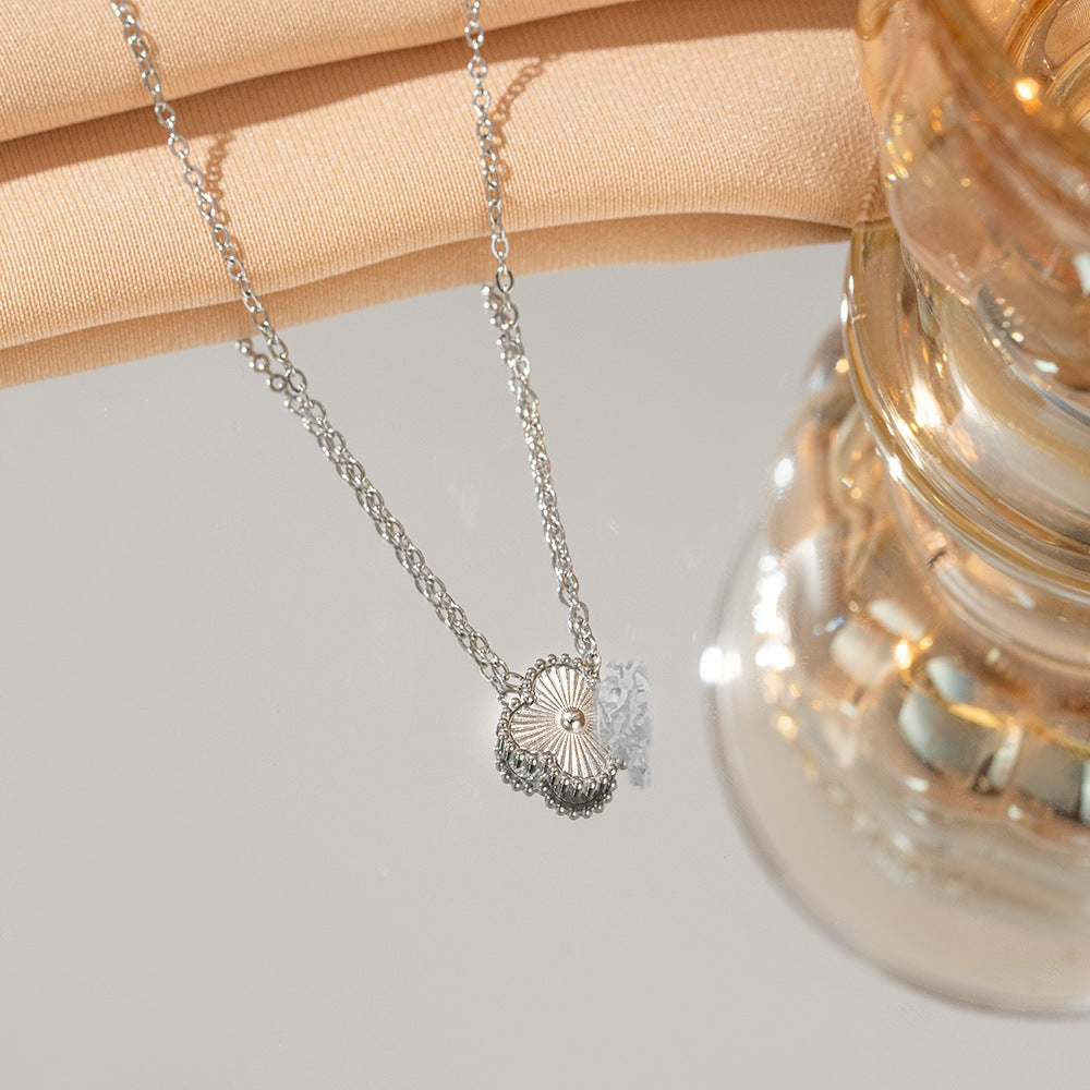 Collier Trèfle 4 Feuilles Nacre Acier Inoxydable | Boutique84