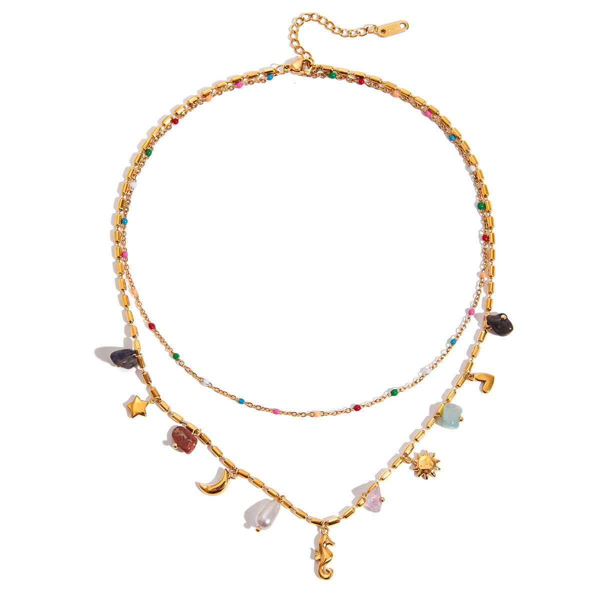 Collier Perles Ras-de-Cou Acier Inoxydable Femme | Boutique84