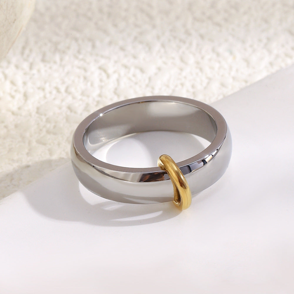 Bague Ouverte Acier Inoxydable Plaqué Or 18K Femme | Boutique84