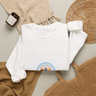 Sunset Palm Circle Crewneck Sweatshirt — California Beach Vibes