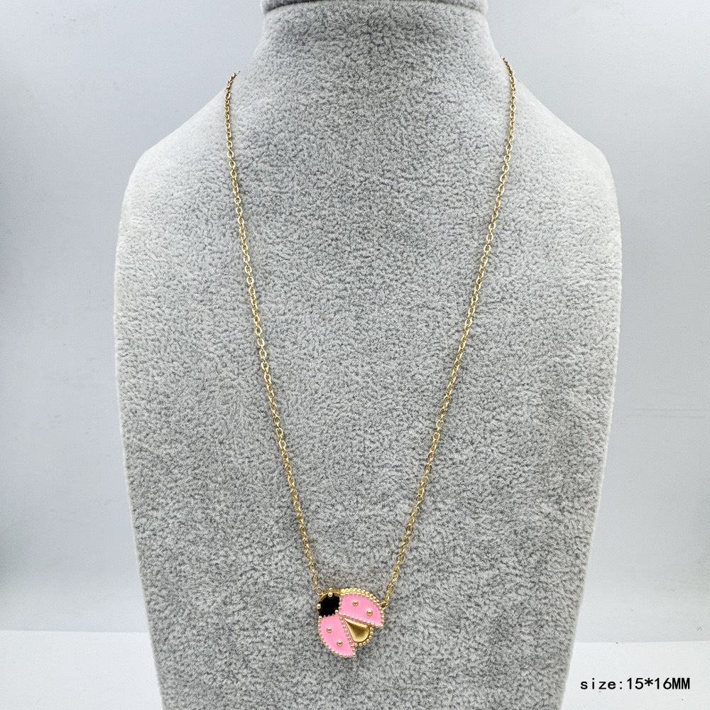 Collier Pendentif Scarabée Acier Titane 5 Coloris | Boutique84
