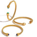 Stainless Steel Natural Stone Metal Texture Twisted Thread Bracelet 18k Gold Plated Tarnish Proof Women Jewelry Gift