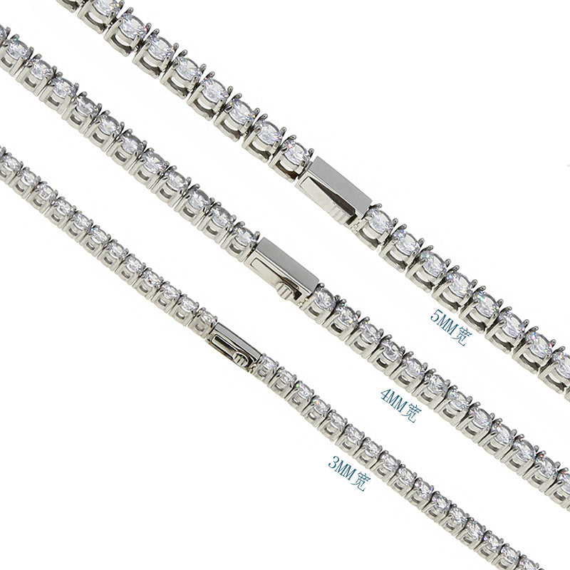 Collier Tennis Acier Inoxydable 316L Zircon Homme Femme | Boutique84
