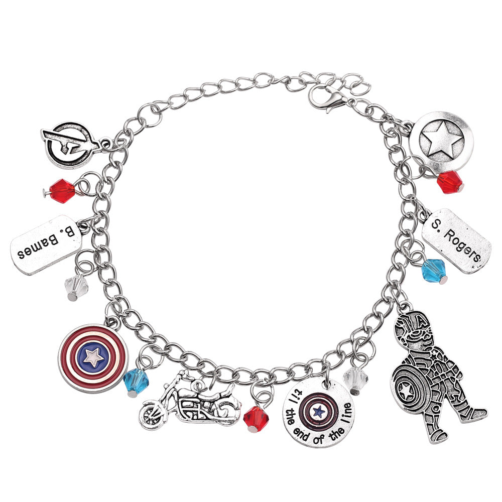 Cartoon Anime Pirate Wang An Rabbit Doll Bracelet Stitch Groot Pendant Bracelet