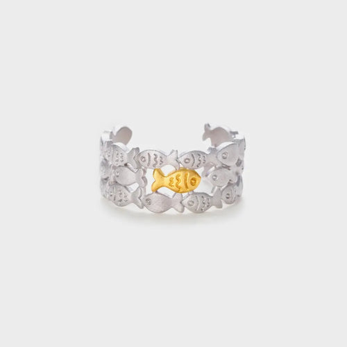 Bague Poisson Argent 925 Réglable | Boutique84