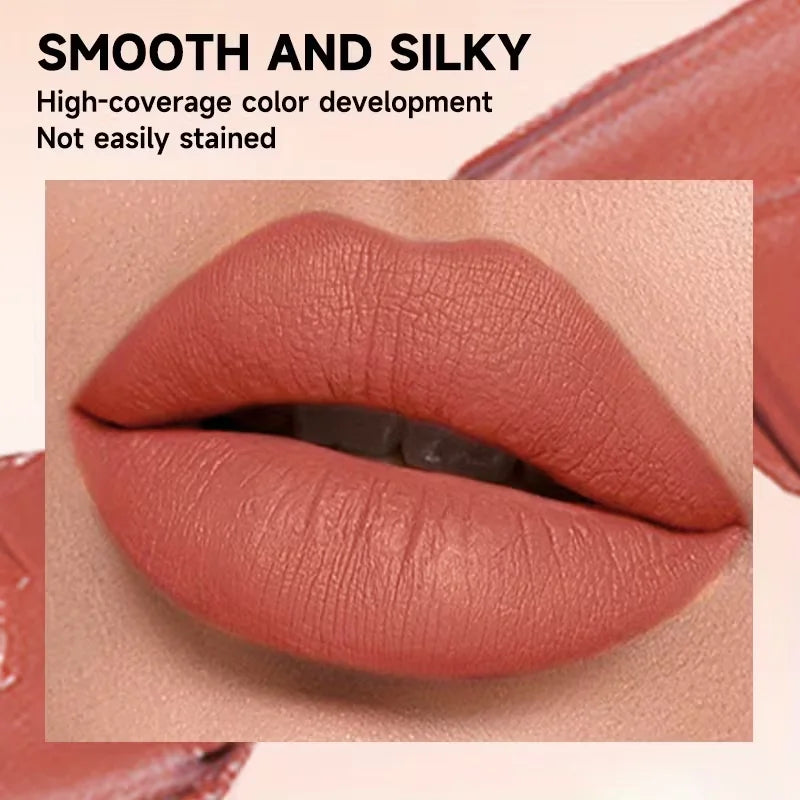 12 nude lipsticks with glossy, matt finishes -- long-held, metallic and pearly lipstick, with glinting, glitter highlights -- ideal for a Valentine's Day gift.