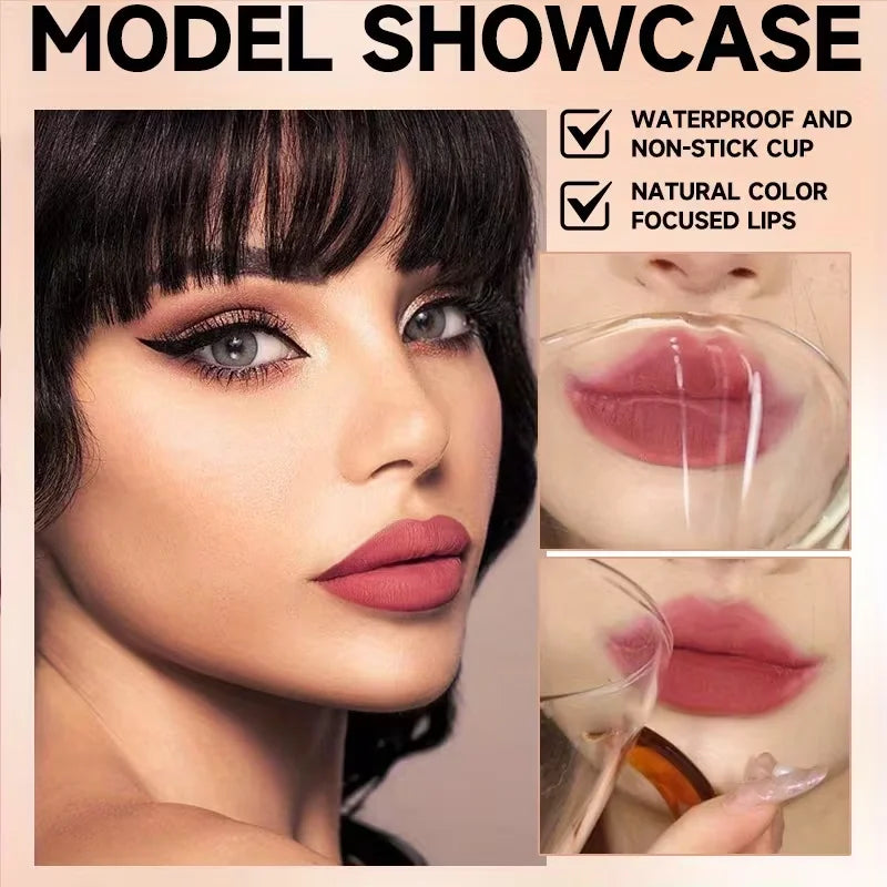 12 nude lipsticks with glossy, matt finishes -- long-held, metallic and pearly lipstick, with glinting, glitter highlights -- ideal for a Valentine's Day gift.