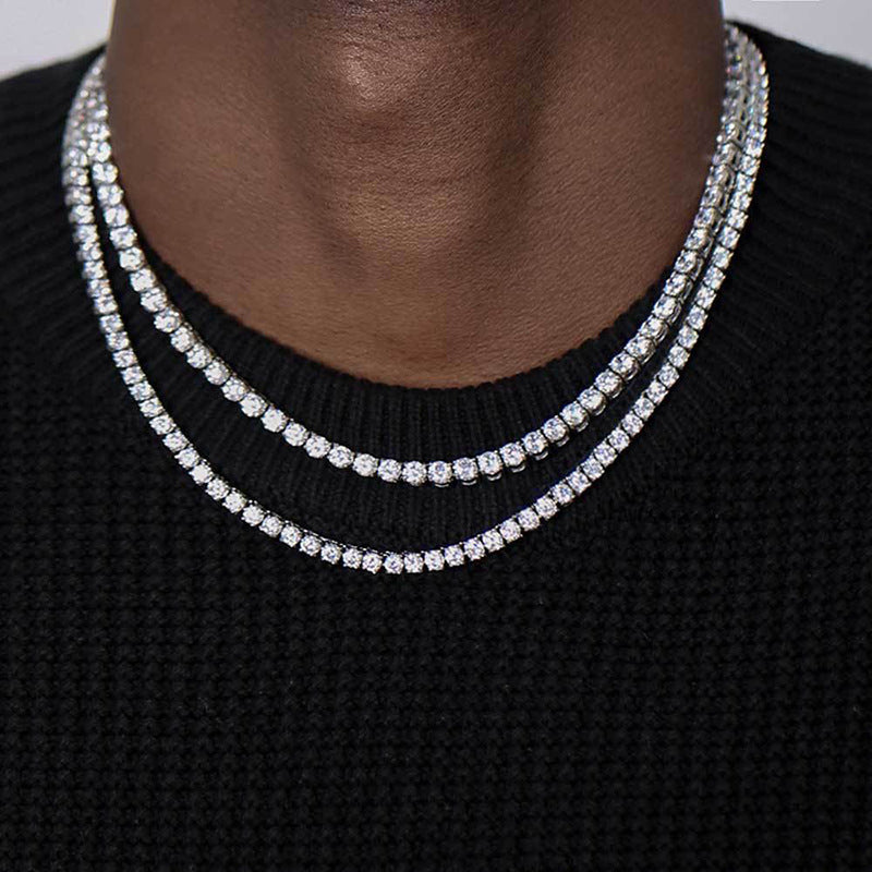 Collier Tennis Acier Inoxydable 316L Zircon Homme Femme | Boutique84