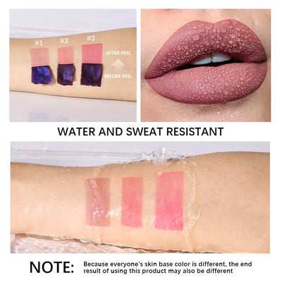 Set of 3 Long-Lasting Peel-Off Lip Tints – Natural Lip Color