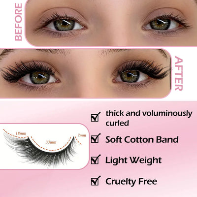 Faux-Cils Effet Cat Eye Volume Intense – Réutilisables & Lavables