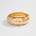 Cold Wind Curved Smooth Surface Spring Bracelet Irregular Metallic Wide Version Ring Set
