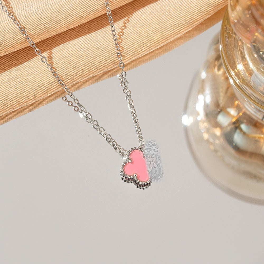 Collier Trèfle 4 Feuilles Nacre Acier Inoxydable | Boutique84