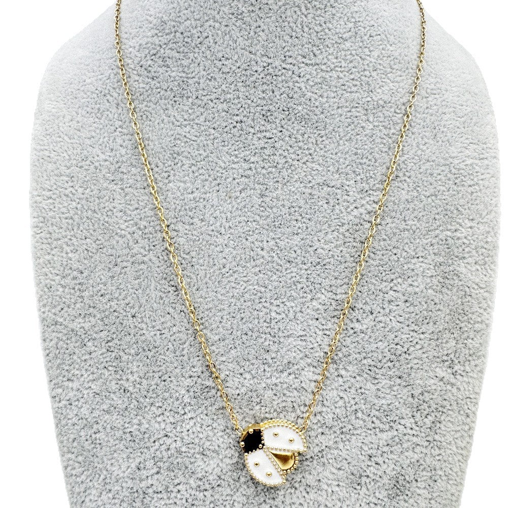 Collier Pendentif Scarabée Acier Titane 5 Coloris | Boutique84