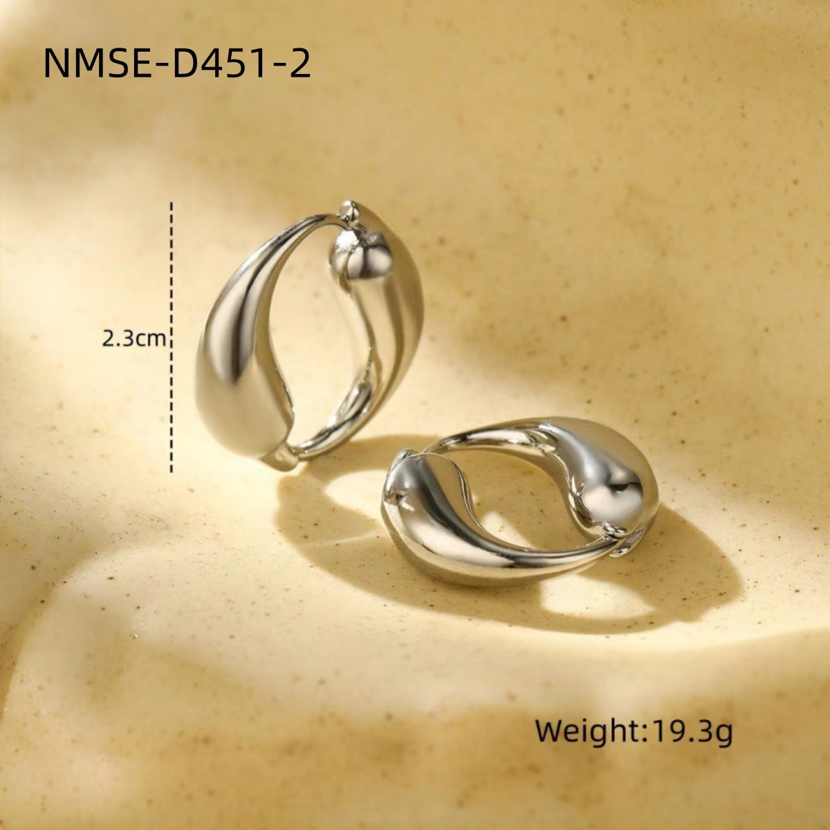 Boucles d'Oreilles Créoles Goutte Acier Doré 18K | Boutique84