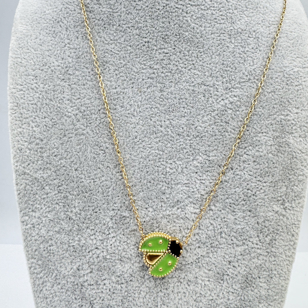 Collier Pendentif Scarabée Acier Titane 5 Coloris | Boutique84