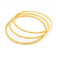 3mm smooth plain circular ring bracelet with multiple layers for wearing wristbands and accessories