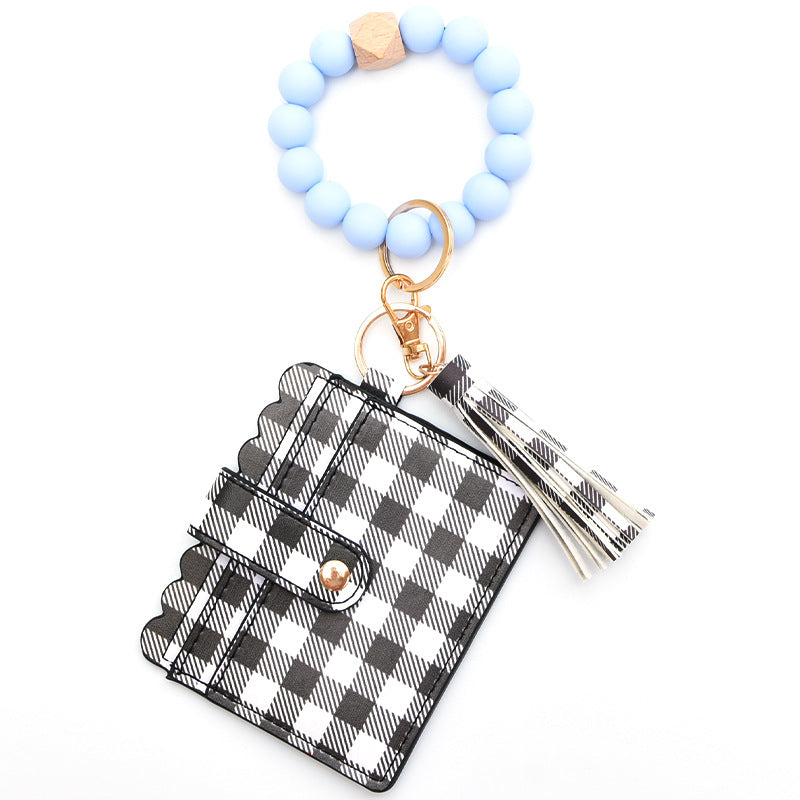 Bracelet Porte-Cartes Perles Silicone Pompon | Boutique84