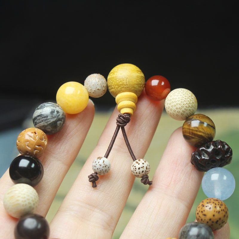 Bracelet Bodhi Or Acajou 12mm | Boutique84