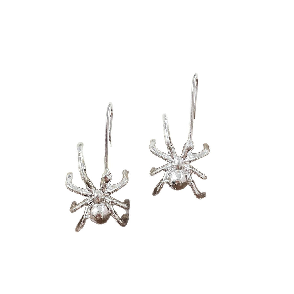 Boucles d'Oreilles Araignée Gothique Doré Argenté | Boutique84