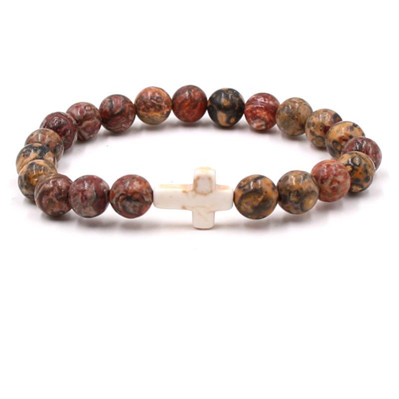 Fashion bead jewelry cross bracelet