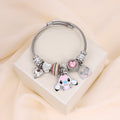 Panja Stylized Bracelet Adjustable Open Design Simple Minimalist Cute Stainless Steel Bangle for Women