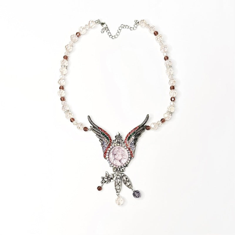 Collier Ailes d'Ange Chaîne Billes Femme | Boutique84