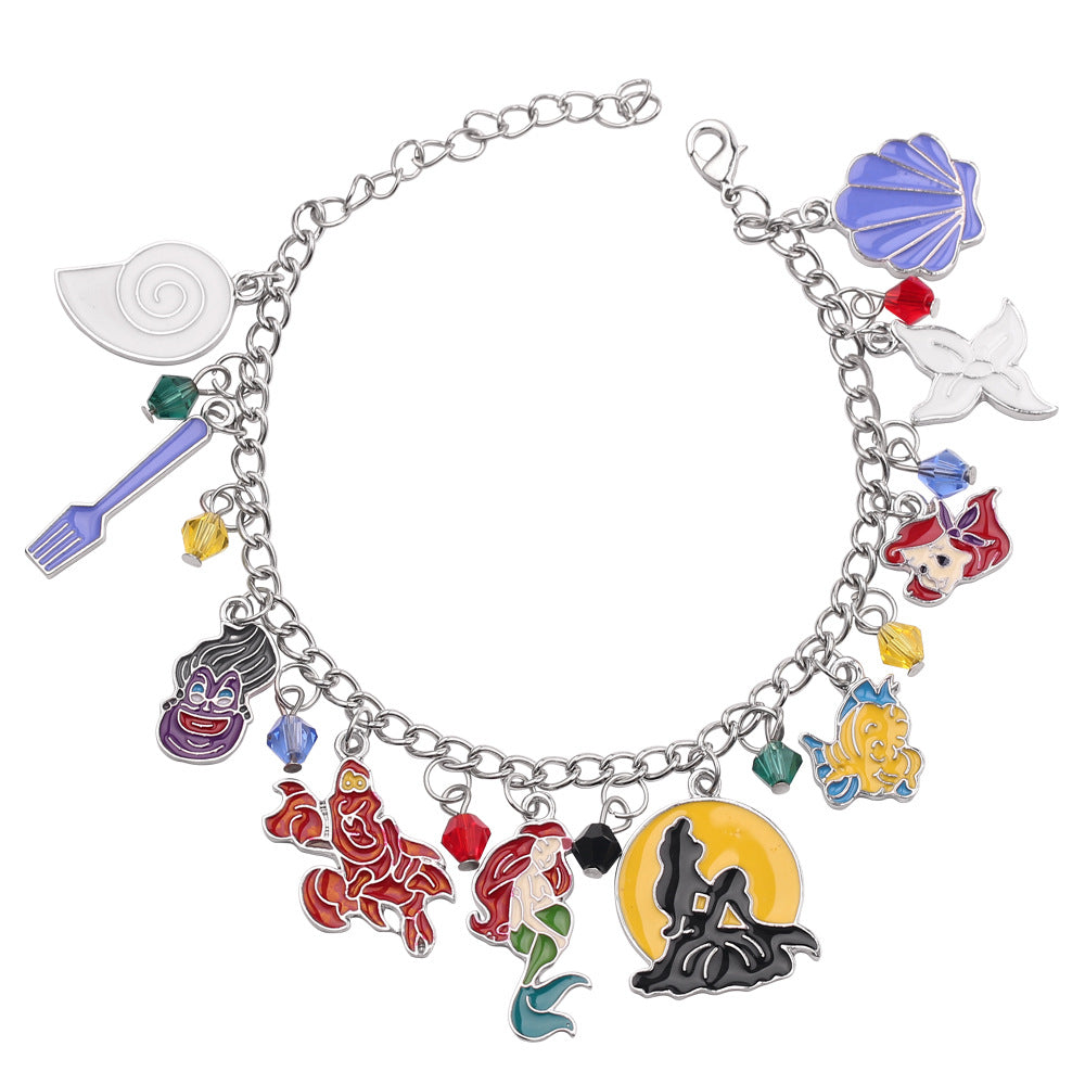 Cartoon Anime Pirate Wang An Rabbit Doll Bracelet Stitch Groot Pendant Bracelet