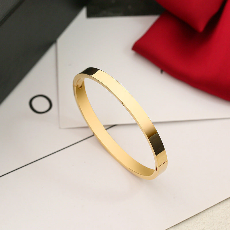 Stainless steel titanium steel bracelet for women non fading electroplated buckle jewelry for women