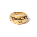 Hexagram zircon ring