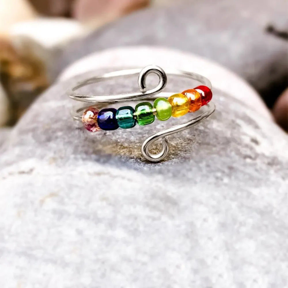 Bague Perlée Enroulée Argent 925 Réglable | Boutique84