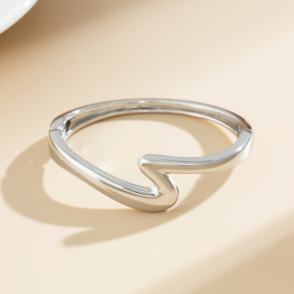 Small niche luxury high-end curved Z-shaped bracelet Bracelet irregular bracelet