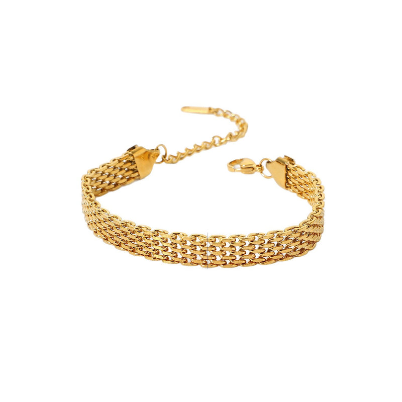 Stainless steel woven bracelet made of titanium steel