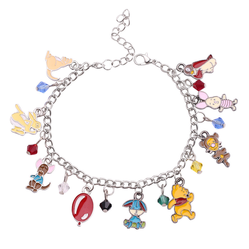 Cartoon Anime Pirate Wang An Rabbit Doll Bracelet Stitch Groot Pendant Bracelet