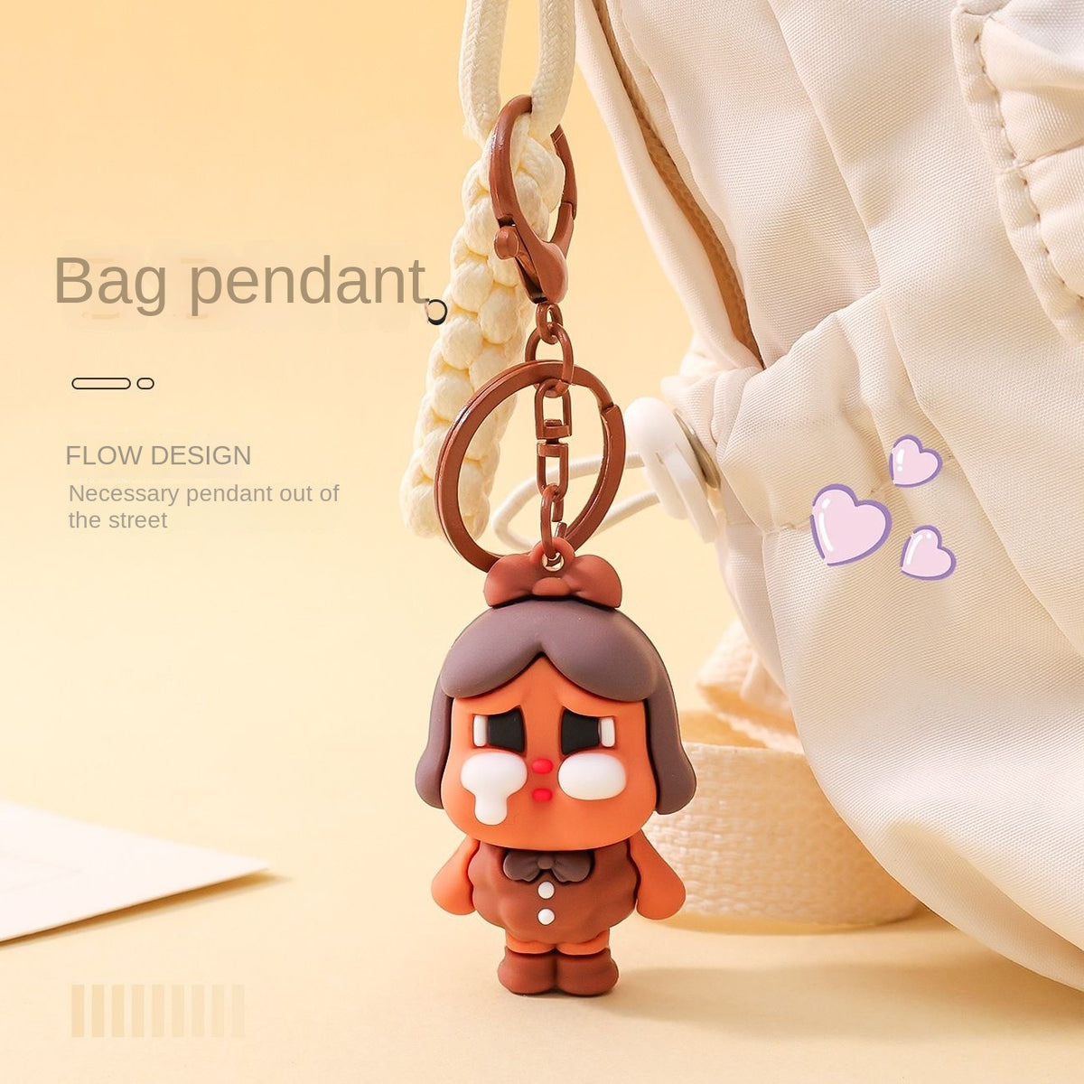 Cute Cartoon Doll Keychain Fashionable Gift Bag Charm Car Key Ring Pendant