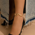 Fashionable liquid lava metal ankle bracelet, ankle chain, female personality, irregular geometric texture, ankle ring accessory